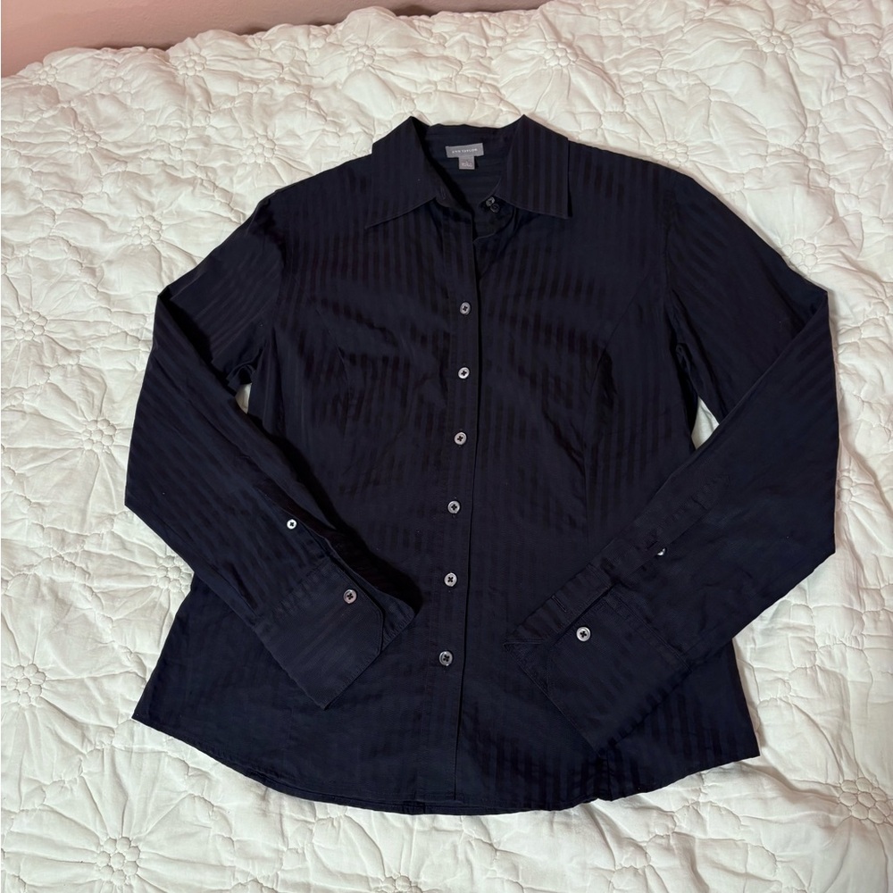 Ann Taylor Black Button Down Shirt